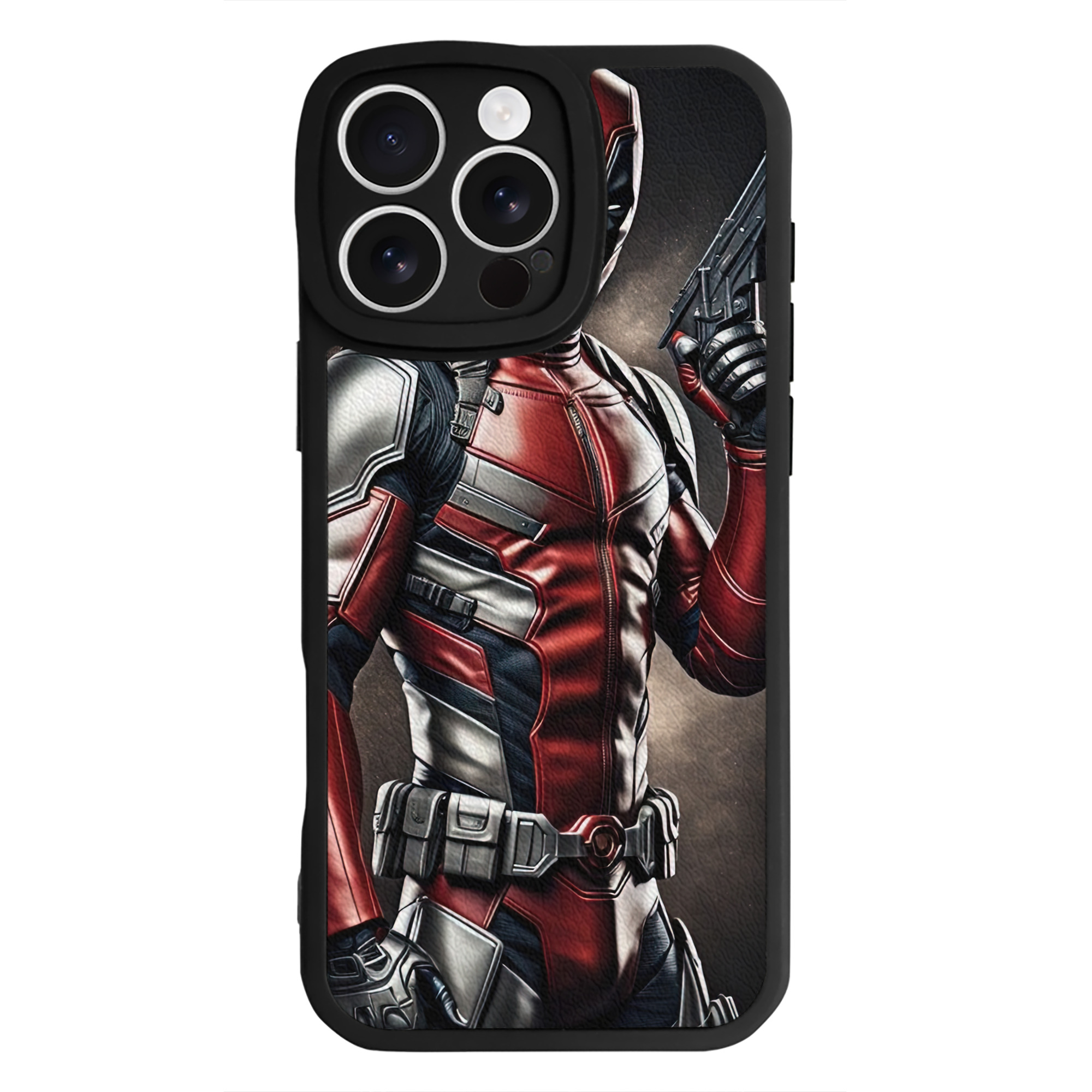 （画像用） Deadpool デッドプール 【iPhone 16シリーズ対応】シリコンスマホケース（レザー調） 材質：シリコン